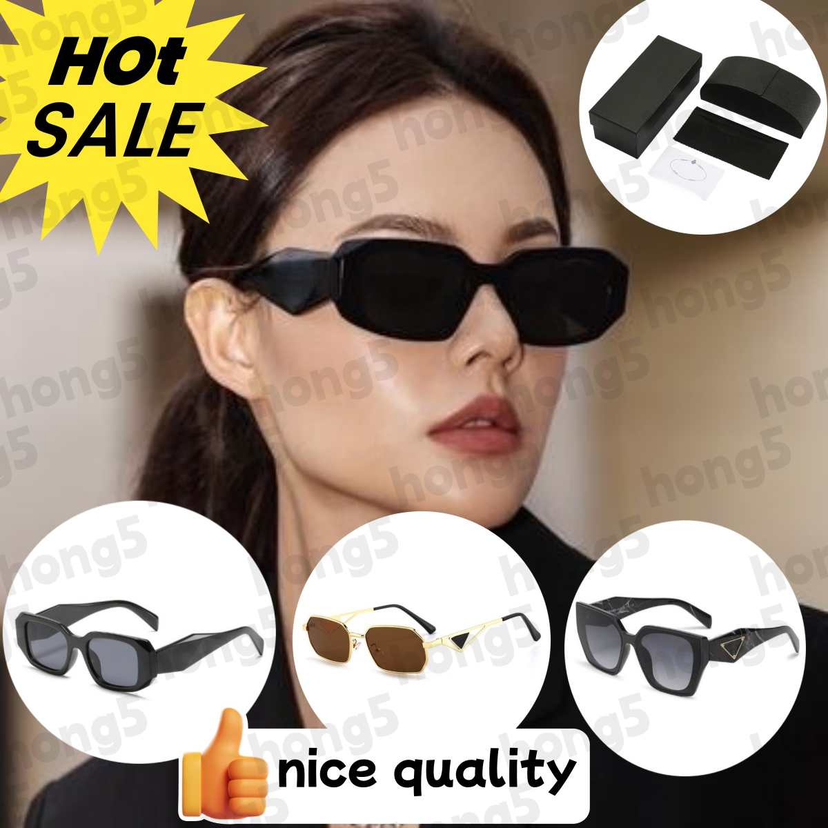Black designer sunglasses women mens sunglasses fashion luxury sun glasses designers triangle frame eyewear womans polarized sunglasses for women designer ho139
