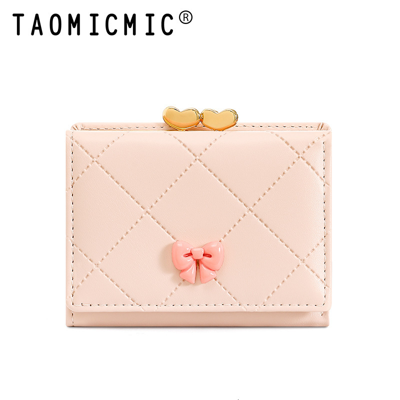 Luxury Brand Designer Bag New Japanese Style Short Women's Wallet High-End Bowknot 70% Off Clip Card Holder Wallet Wholesale