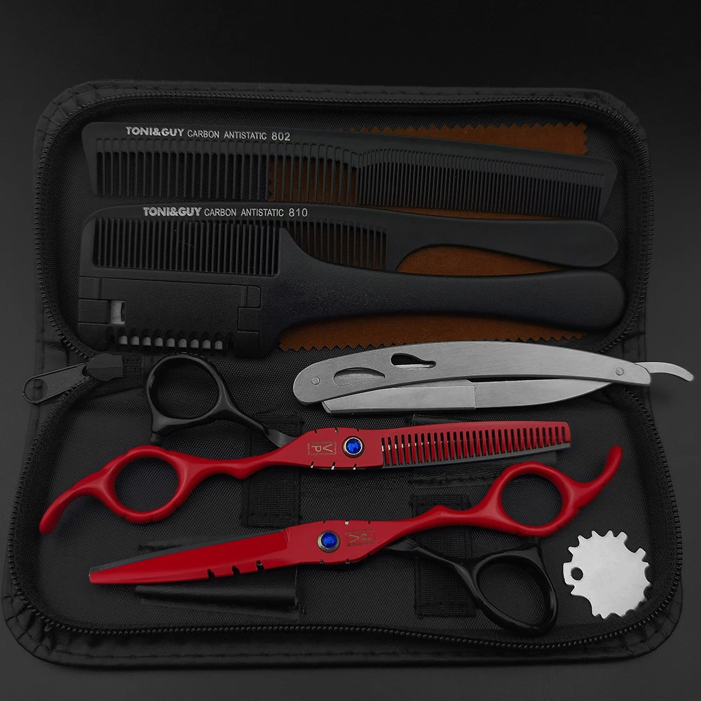 VP Professional Hairdressing Scissors Barber Set 5.5 6.0 Hairdresser Hair Beauty Scissors Set Cutting Hair Thinning Salon Tools 250812
