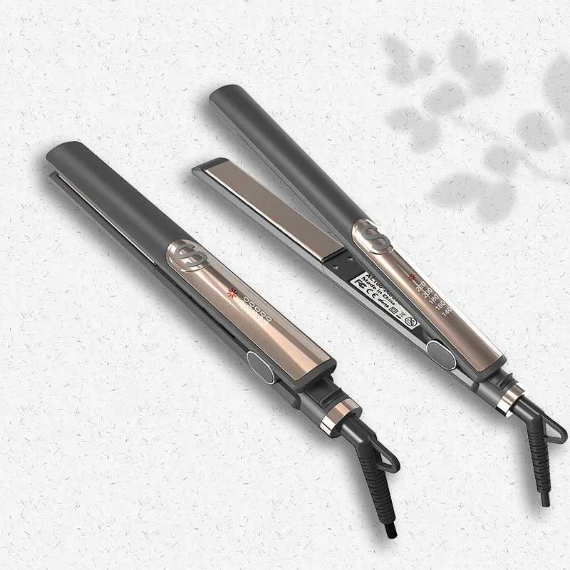 Professional Ceramic Tourmaline Flat Iron Multi-Function Negative Ion 2 in 1 Hair Straightener and Curler W250814