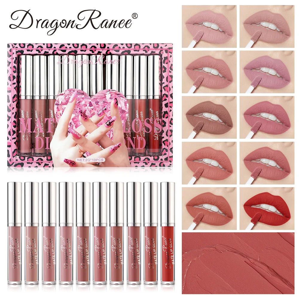 Velvet Matte Lip Gloss Set Long Lasting Waterproof Hydrating Non Stick Lipstick Lip Glaze Non Transfer Makeup Set Makeup 250812