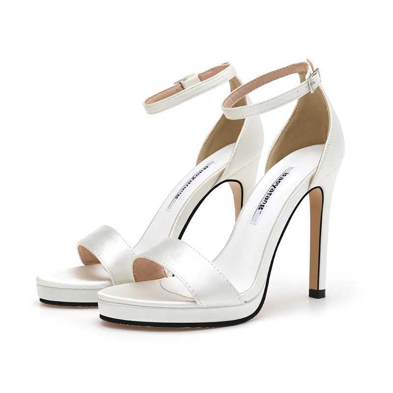 2025 Office Round Toe 11cm High Quality Womens Sandals Summer Shoes SILK Leather Platform High Heels Back Strap Leisure Shoes W250814
