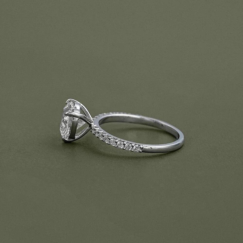 1/2carat Heart Cut Moissanite Engagement Rings for Women 100% 925 Silver D VVS1 Lab Diamond Promise Wedding Ring with Certficate