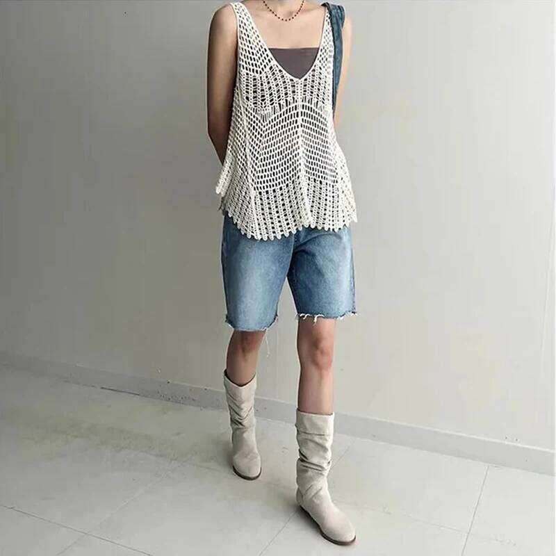 High Waist Wide Jeans Women's Summer New Sle Loose Fit Distred Straight Leg orts Casual Blue Denim Pants