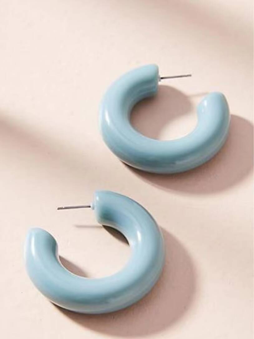 Handmade Exquisite Resin Oval Quality Men and Women fashion Party Earrings