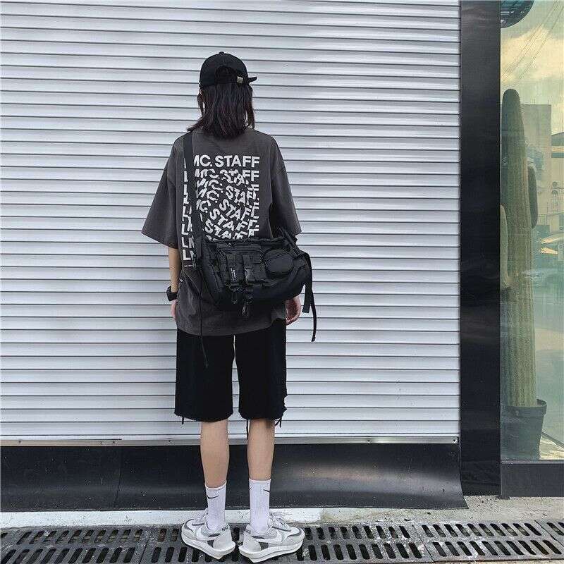 Trendy Brand Large Capacity Style Cool Men's Single Shoulder Crossbody Ins Workwear Bag Student