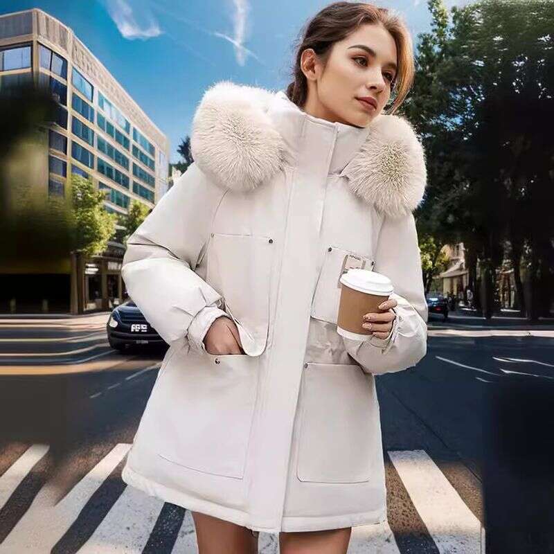 New velvet thickened cotton jacket Korean version loose cotton jacket with waist cinched down cotton jacket jacket