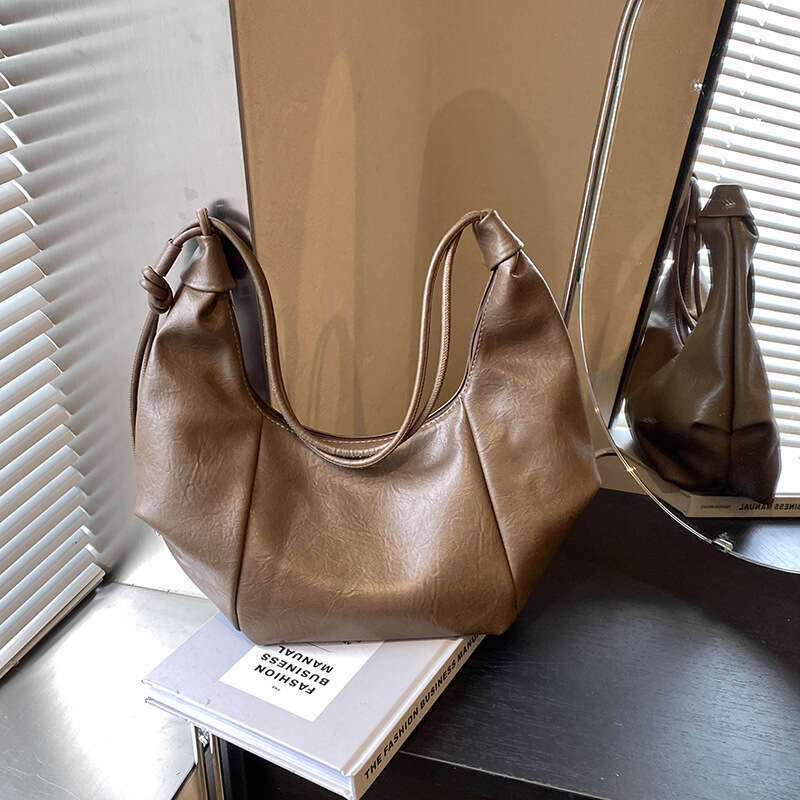 Korean Style Dumpling For Women Lazy Fashion Large Capacity Pleated Underarm French Minimalist Commuter Shoulder Bag