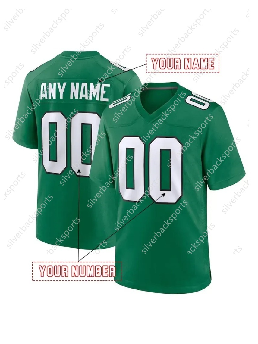 Personalized Custom Philadelphiacity 26 Saquon Barkley Jason Kelce Jalen Hurts AJ Brown DeVonta Smith Cooper DeJean Football Jerseys