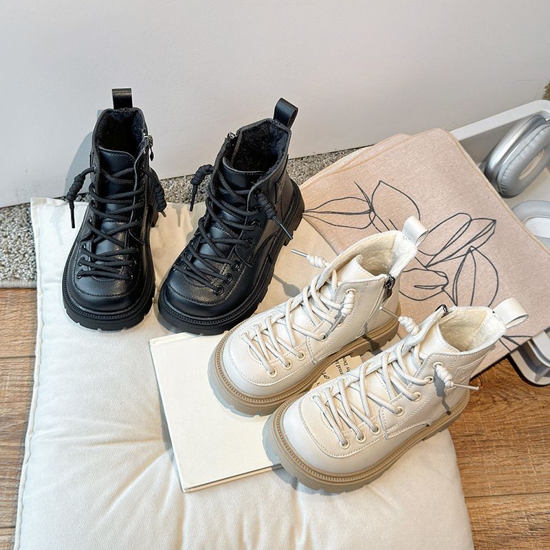 Boys Boots Girl Toddler Waterproof Non Slip Winter Boots Children Leather Plush Shoes Happysteps Fashion Kid Boots Sizes US7C-US4Y