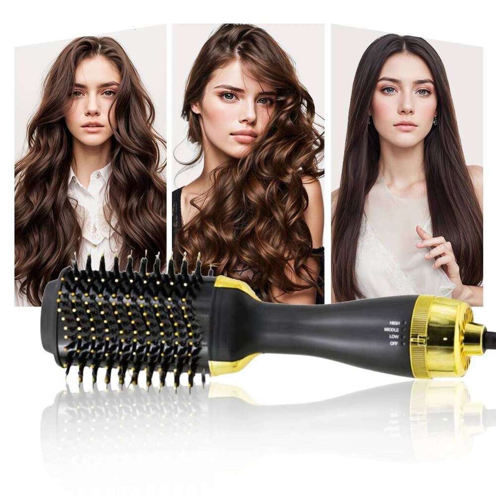 Multi in one electroplating brush fuller, one-step dryer suitable for straight and curly hair