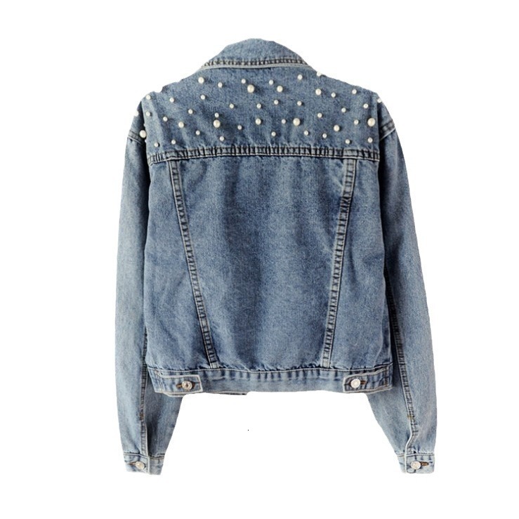 PERSONALIZED Statement Denim Bridal Jacket Pearl Detailing MRS Jacket Placement On Collar Bride Gift 250728