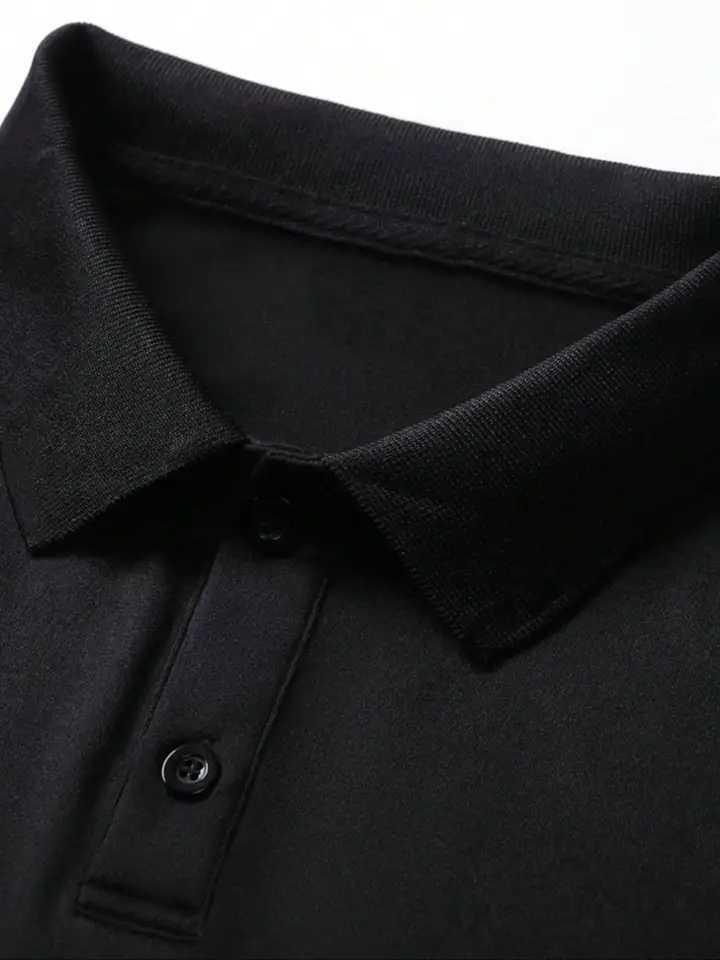 Mens Polo Simple Pure Color Short-Sleeved Shirt High-End Fabric Breathable and Comfortable Fabric with Ice Feel Summer Outdoor Casual Mens Shirt Mens 