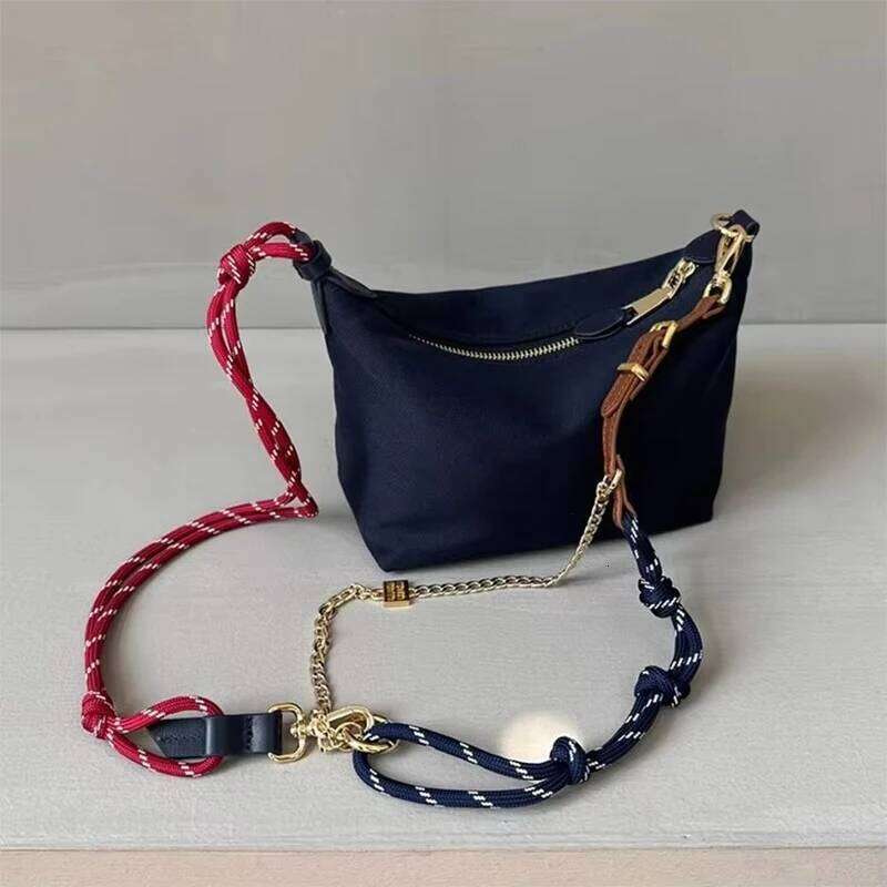 Hot Selling Women's Handbags Canvas Lunch Box Contrast Color Surf Rope Shoulder Messenger Large Capacity Quality Dumpling Armpit Bag Designer Bag