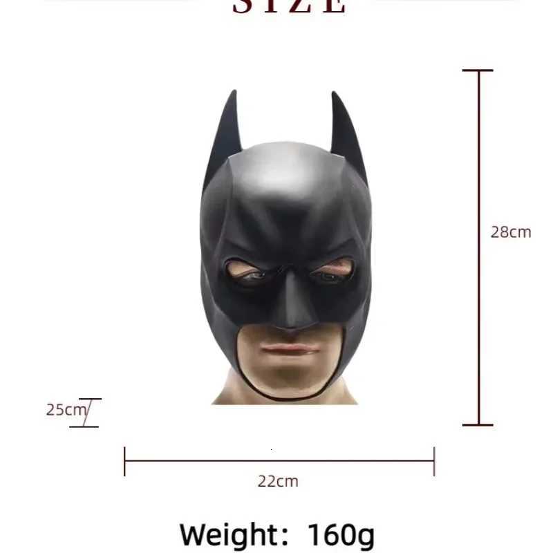 Batman Mask Headgear Latex Material Adult Halloween Cosplay Props Bruce Wayne Full Head Mask Masquerade Camouflage Party Costume Y250814