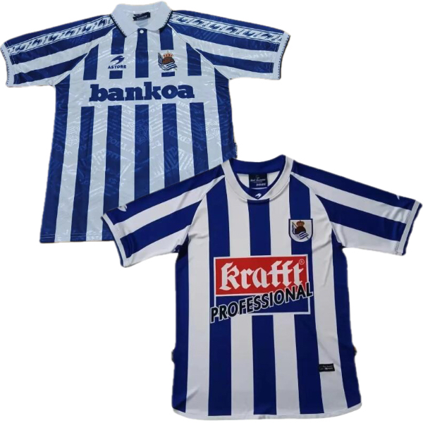 Real Sociedad Retro 1994 1995 2002 2003 Soccer Jerseys home Men kids football shirt