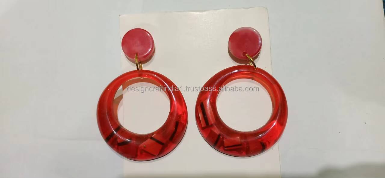 High-Quality for Women Red Fashion Resin Earrings Price