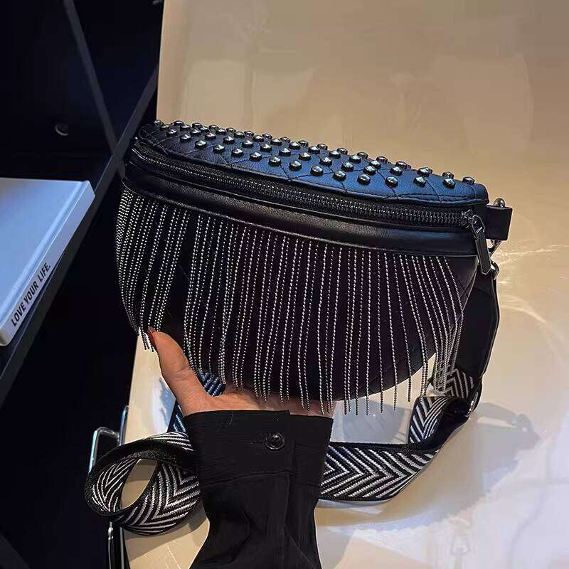 Niche Design High-End Tassel Fashion Chest for Women 2025 New Trendy Versatile Crossbody NEW free shipping Waist Bag