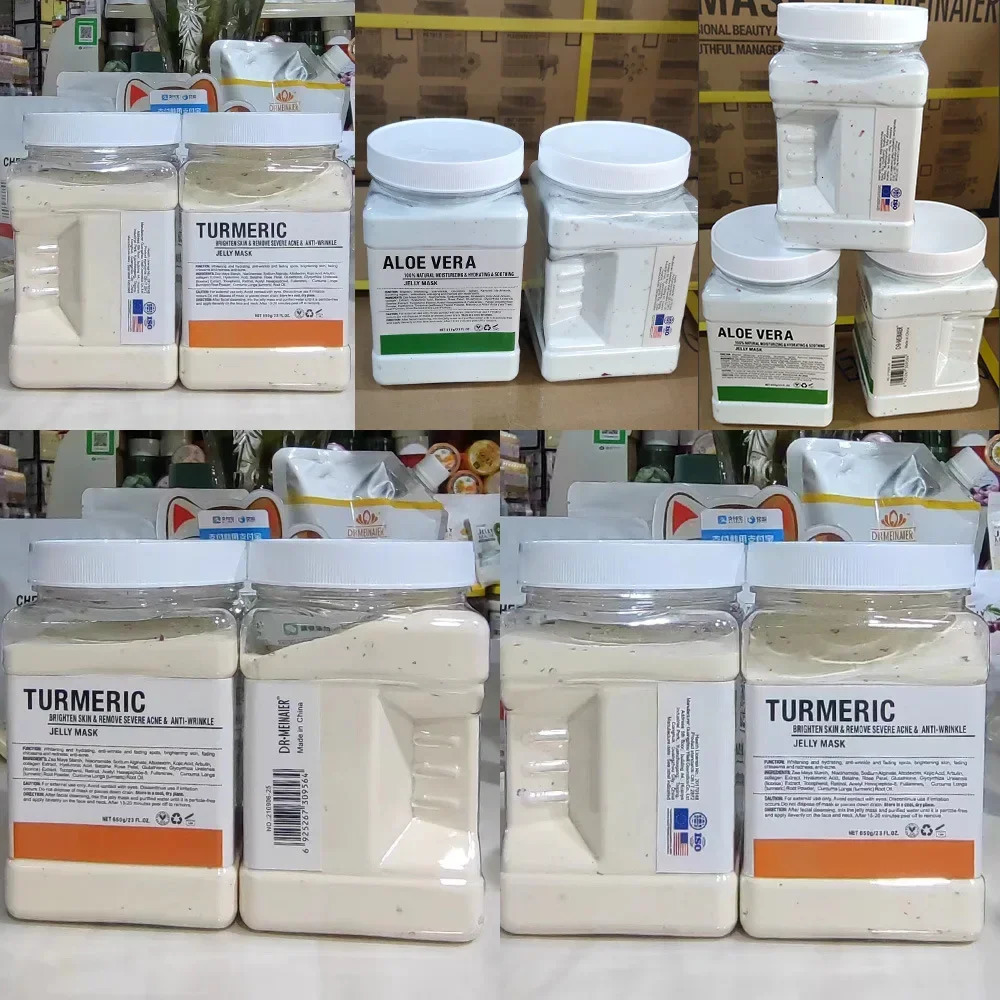 650g Chamomile Hyaluronic Acid Facial Moisturizing Mask Powder with Silicone Brush Increasing Skin Elasticity Rose Jelly Mask 250807