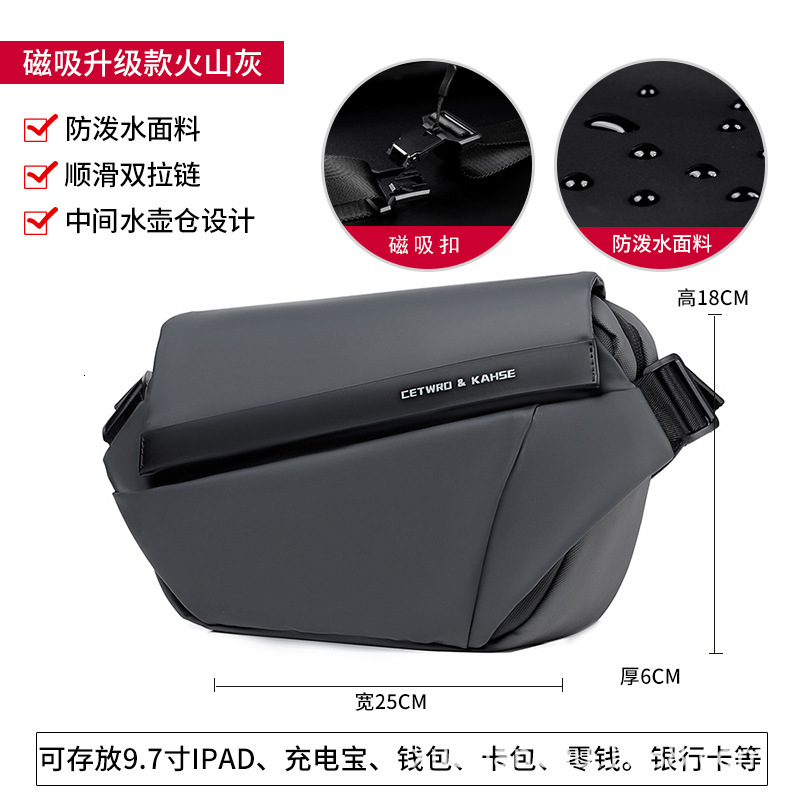 Luxury Brand Designer Bag Waterproof Crossbody Bag For Men 2025 Cycling Functional Work Bag Oxford Cloth Fashion Men's Chest Bag Commuter Shoulde