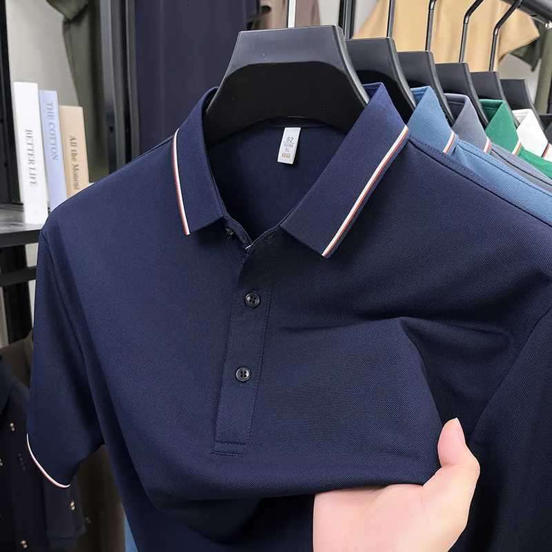 igh Luxury High-quality Summer Short Sleeved T-shirt Mens 2025 Lapel Casual Trend Polo Shirt Top XJ250804