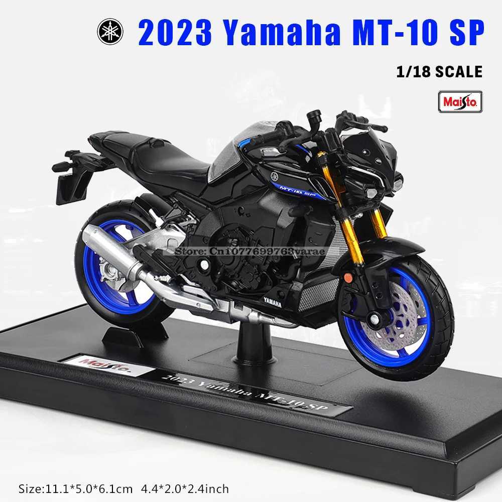 Maisto 1 18 2023 Yamaha MT10 SP 2018 FJR 1300 YZF-R1 2021 star original authorized simulation alloy motorcycle model toy car L250814
