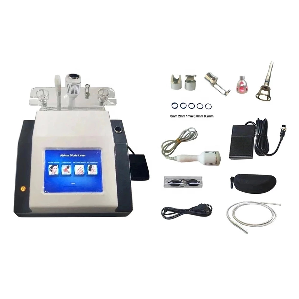 Professional High Power 30W 980nm Diode Laser System for Removing Spider Veins and Gray Nail Treatments