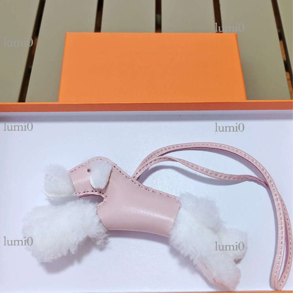 Handmade Sheepskin Furry Dog Suitable for Various Bag Pendants and Accessories High-end