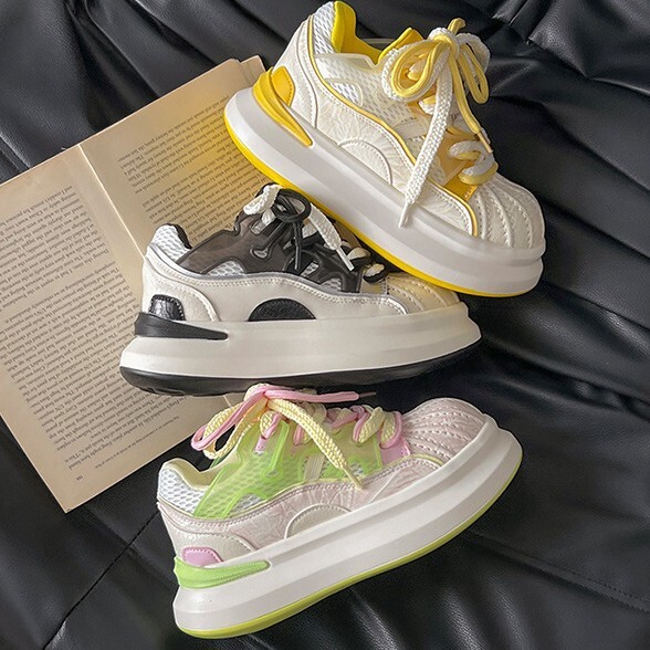 2025 new designer niche thick soled fashionable shoes breathable skateboard shoes