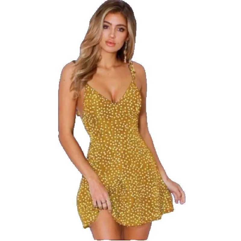 2025 New Dresses Woman Fashion Polka Dots Tied Back Short Skirt Ladies Clothing XJ250814