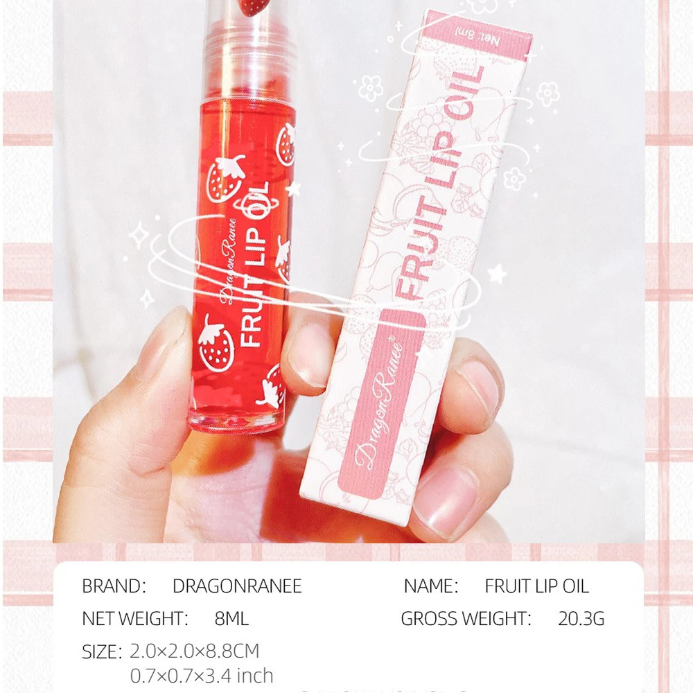 Roll-On Lip Oil Lip Balm Liquid Nourishing Lip Oil Colorless Transparent Fruit Lip Oil Valentines Day Gift Lip Balm 250813