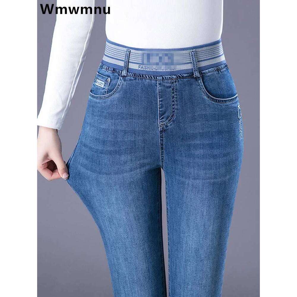 High Waist Skinny Denim Pants Mom Pencil Jeans Women Casual Streetwear Big Size 36 Retro Stretch Vaqueros Korean Jeansy Pantalon