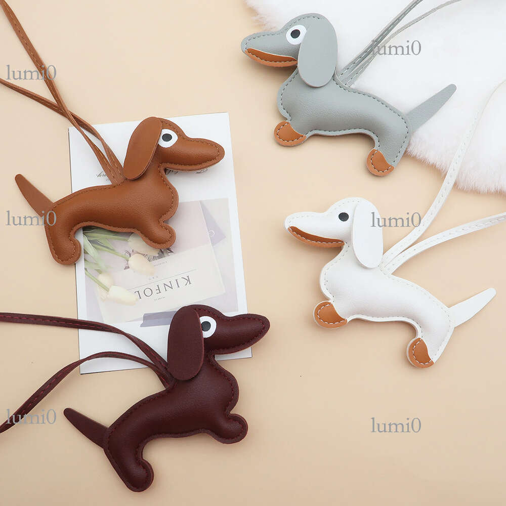 Internet Celebrity Dachshund Dog Cartoon Leather Puppy Bag Pendant Phone Case Creative Car Accessories
