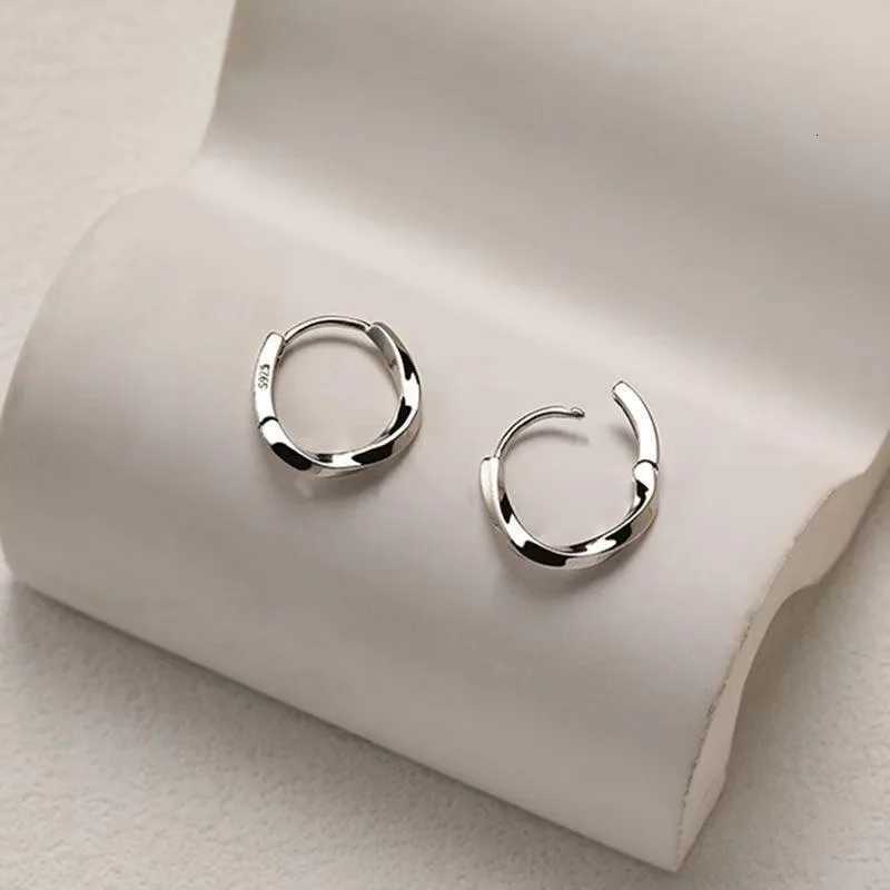 925 Sterling Silver Round Stud Earrings for Women Simple Inlaid Design Hoops Earrings Wedding Party Jewelry Accessories Gifts XJ250814