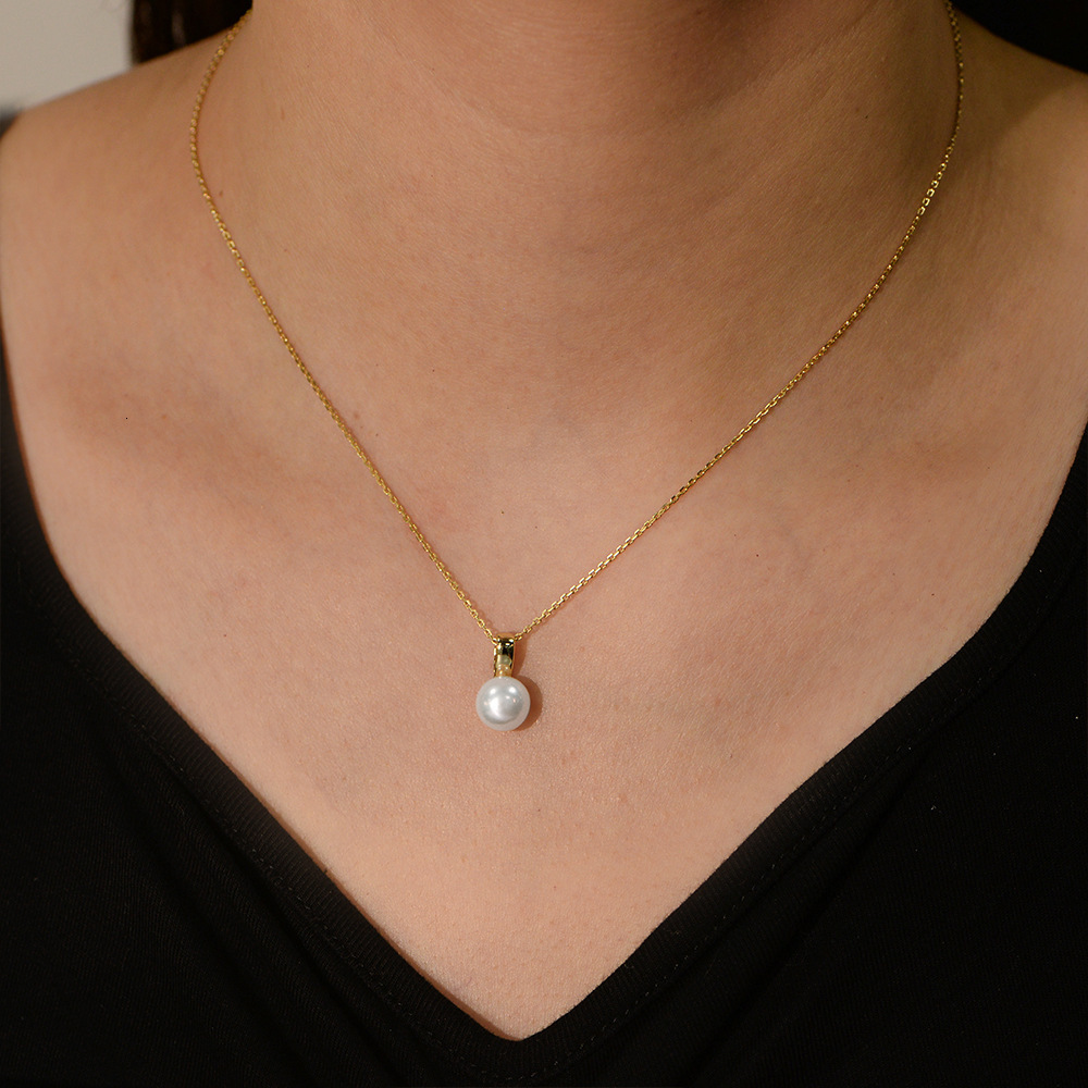 S Pure Natural Freshwater Pearl Pendant Necklace for Women, Light Ins Style, Niche Elegant Clavicle Chain Sier Jewelry Jewelry for Women