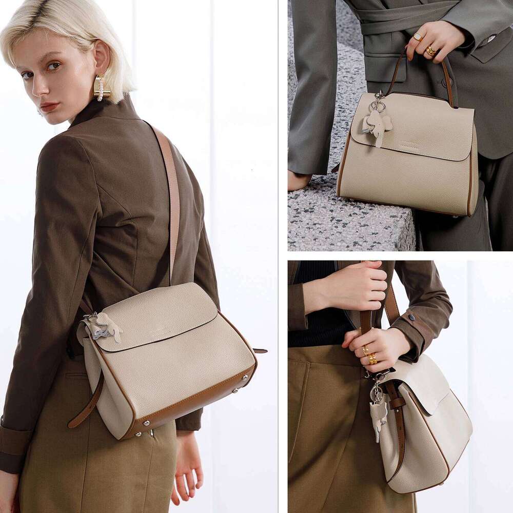 ITAMOOD Leather Handbag Women Cute Small Elephant Decor Satchel Bag Stylish Flap Purse For Work & Office