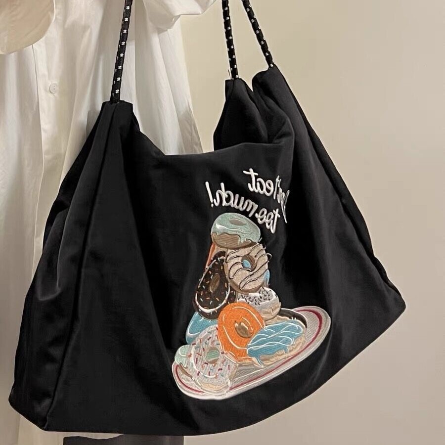 Sweet Donut Tote New Large Capacity Nylon Handbag Class Commuting Casual Bag for Women