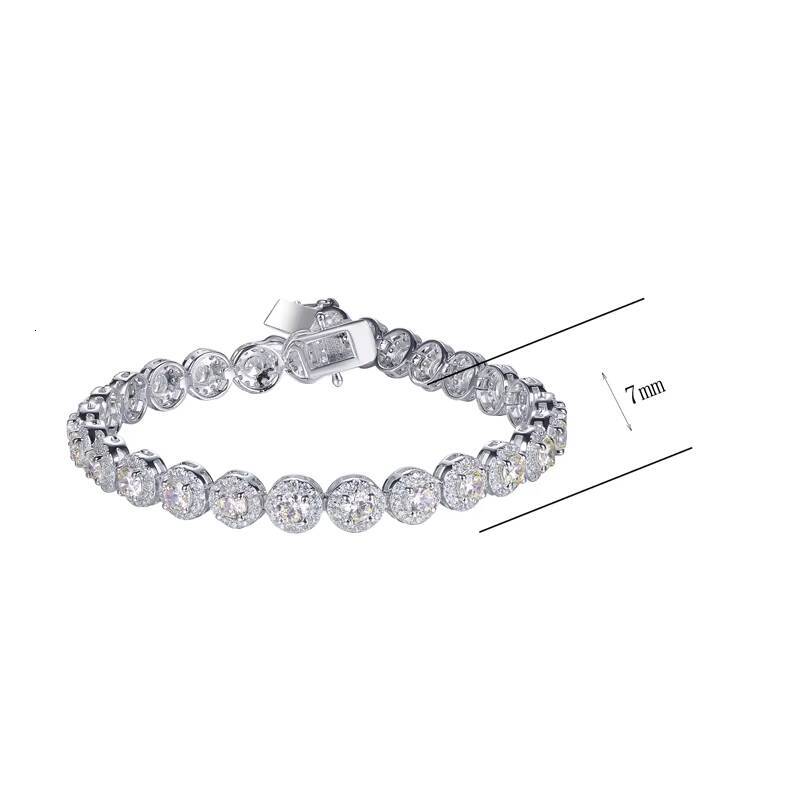 Kirin Jewelry Bracelet Sier Moissanite Hip-Hop Tennis Chain