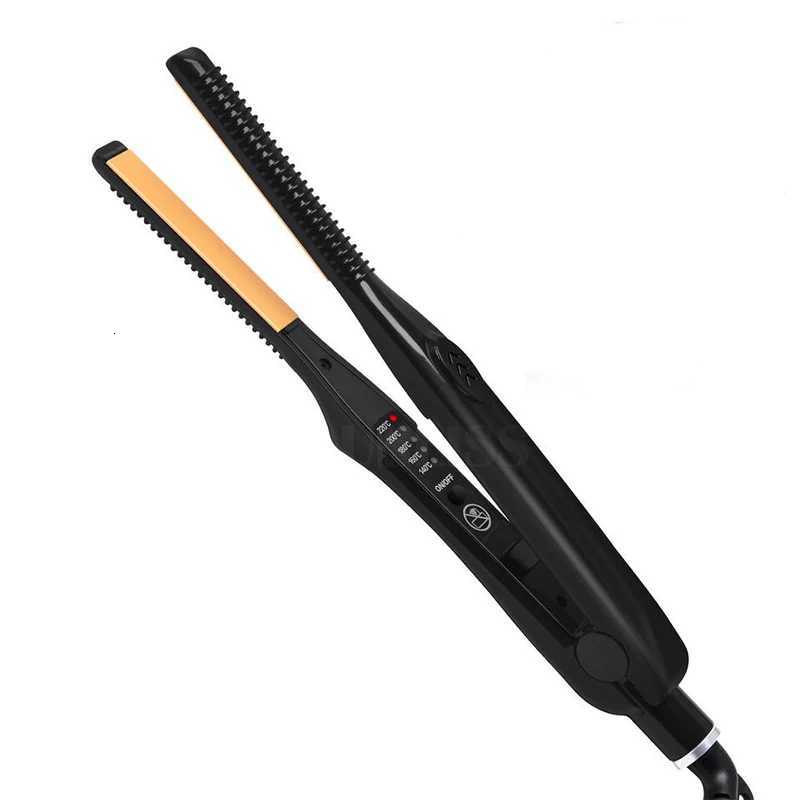 Professional Ceramic Flat Iron 2 in 1 Hair Straightener Short Hair Fluffy Pencil Hair Curler W250814