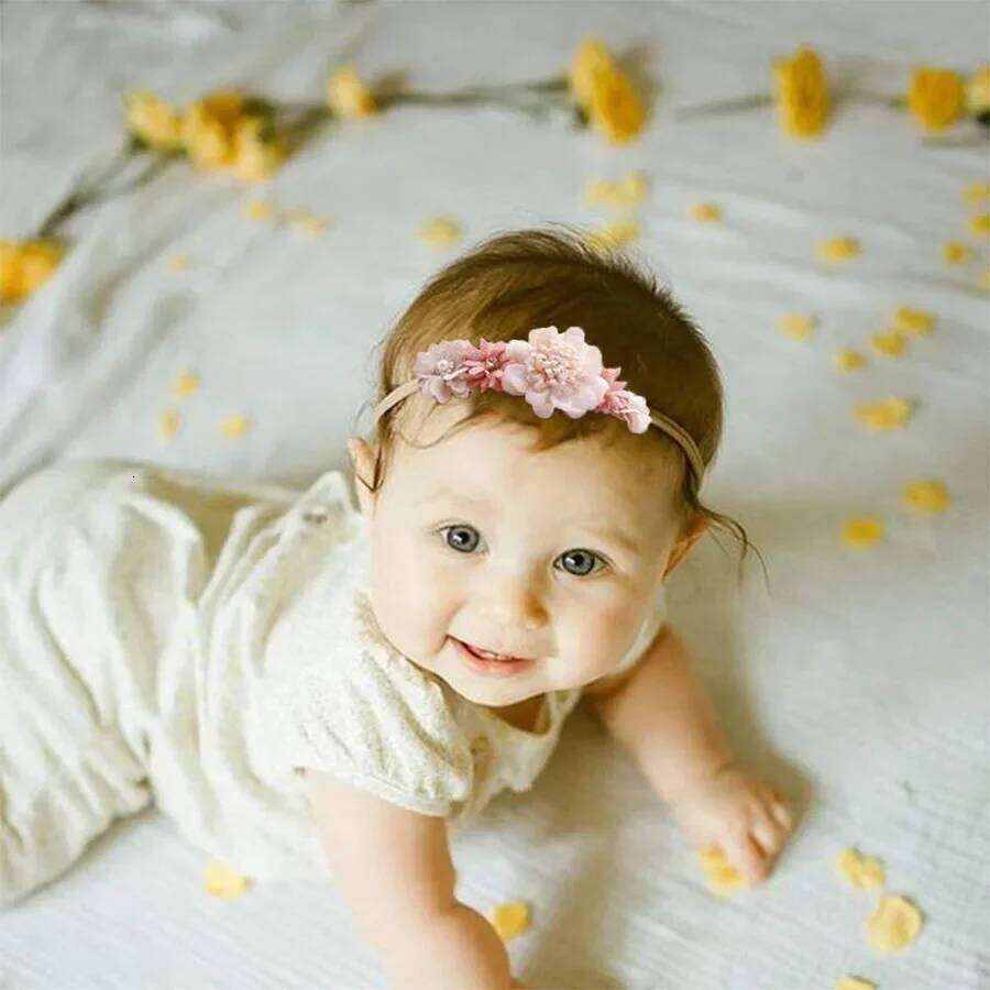 1/3pcs Baby Headbands for girls Kids Cute Flower Headwear Nylon Soft Elastic Band Gifts Toddler Headband Hair Accessories