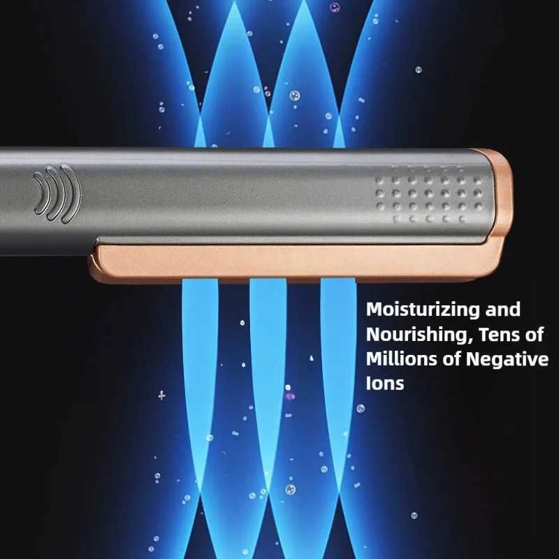 2 in 1 Hair Straightener Curling Ionizer with LCD Wide Panel Professional Ceramic Hair Straightener with Adjustable Temperature W250814