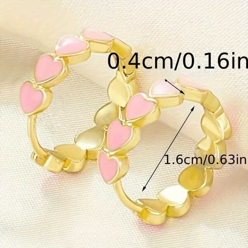 Heart Stainless Steel Earrings for Women Gold Color Hoop Earring Aesthetic Waterproof Ear Piercing Jewelry Accessories Wholesale XJ250814