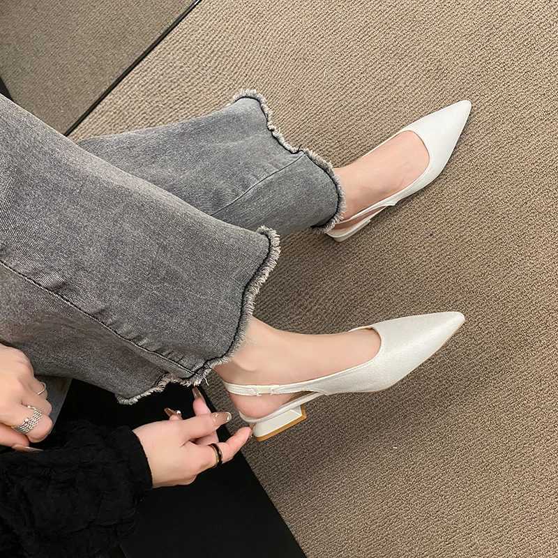 2024 High Quality Ladies Shoes Slip-on Womens Sandals Fashion Slingbacks Office and Career Hot Sale Plus Size Closed Toe Sandals W250814