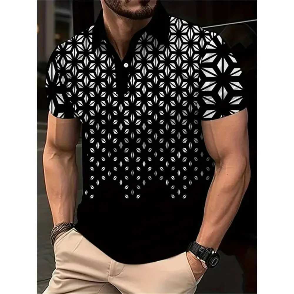 Mens Color Block Stripe Short Sleeve Summer Thin Polo Shirt Stylish Zipper Crew Neck Polo Shirt Mens Golf Casual Polo Shirt XJ250804