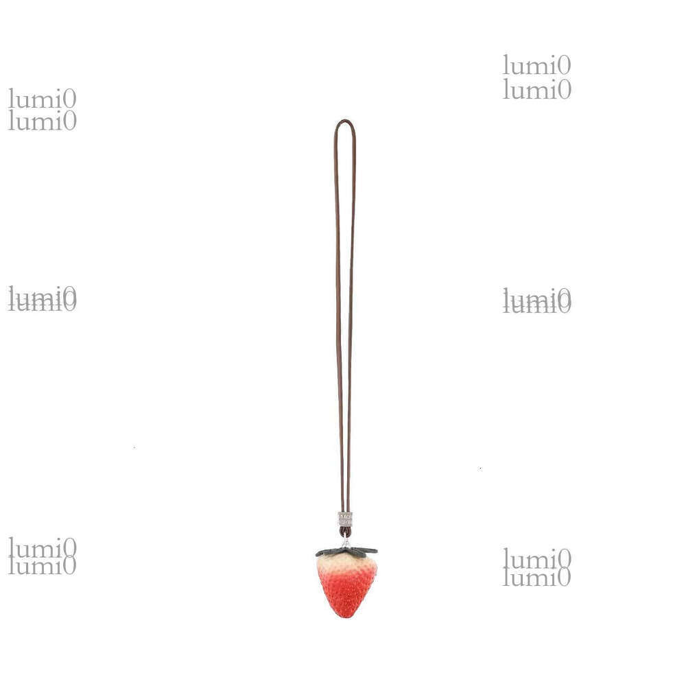 New Hot-Selling Two-Color 3D Realistic Fruit Big Strawberry Pendant Personalized Bag Keychain Accessory
