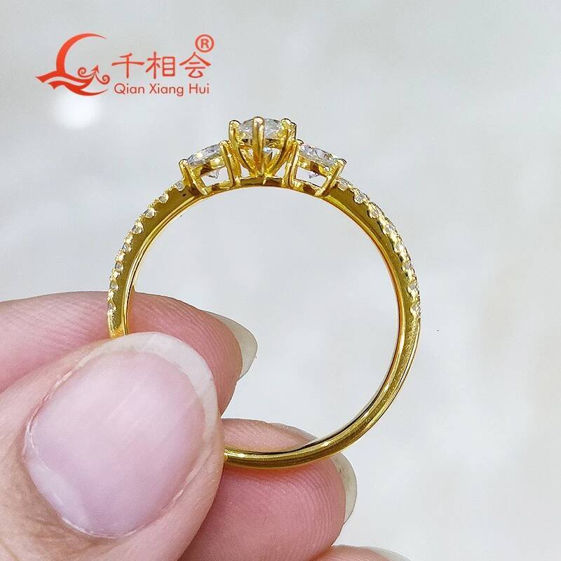 4*8mm Marquise round White Moissanite Ring S925 Sterling Silver Hip Hop Jewelry for Men Women Luxury Style Wedding Date Gift