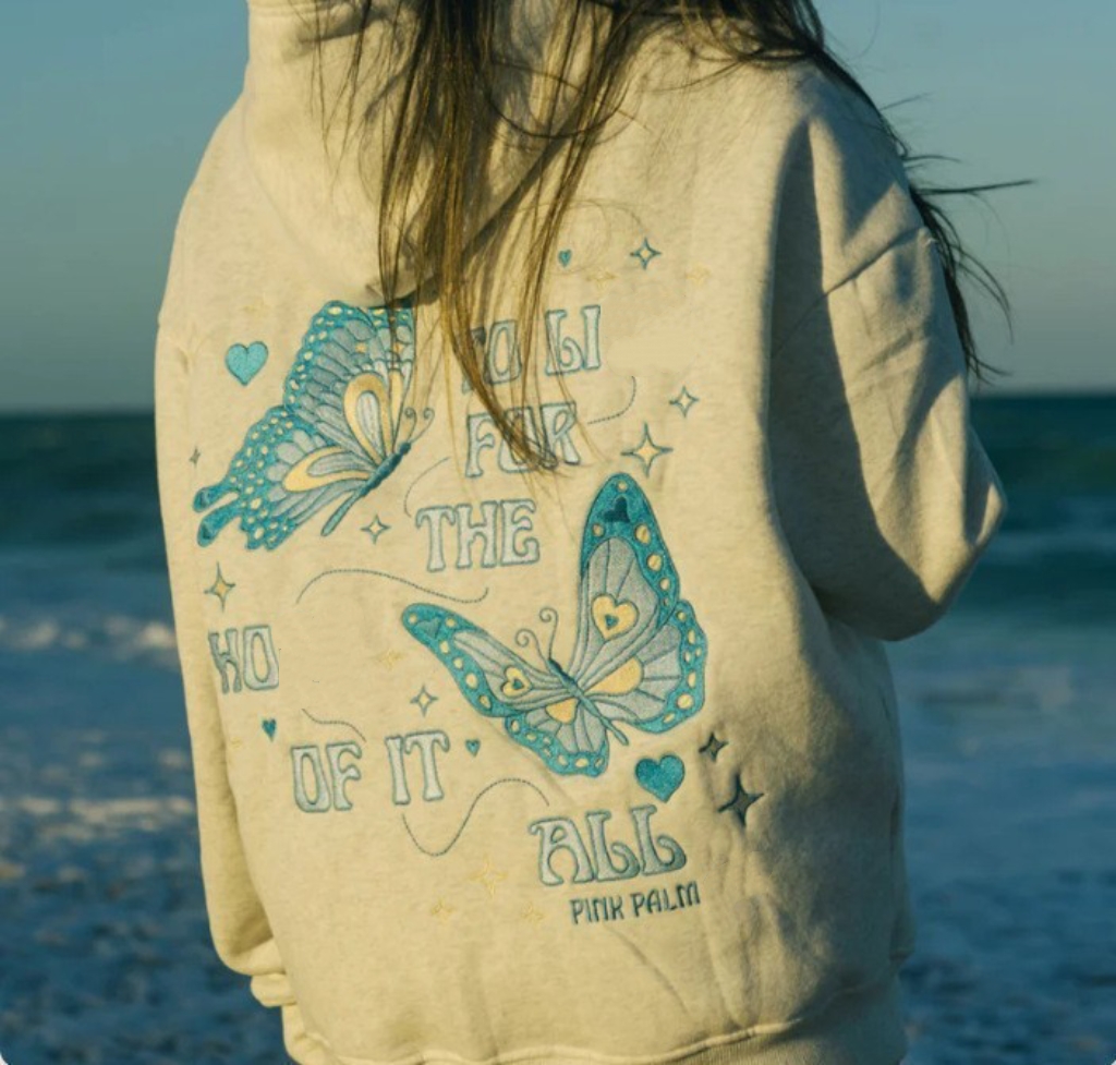 pink palm hoody designer Womens eatshirts school hoodie For Woman Embroidered Hoody free people movement clothes Sweatshirt Fashion Streetwear Hoodies Jumper 5a