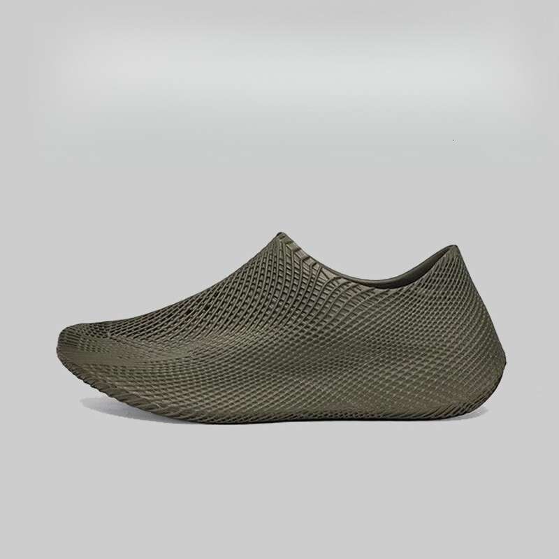 JGJP Black Warrior Breathable Honeycomb Lightweight Soft Sole Unisex 3D Printed One-piece Coconut Clog Shoes