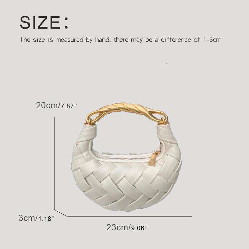 Classic Half Moon Bags For Women Designer Handbag And Purse 2025 New In PU Metal Top Handle Cross Braided Wrist Shoulder