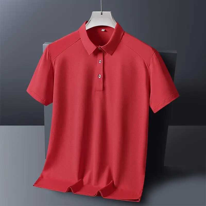 9XL Plus Size Mens Polo Shirt 150kg Korean Loose Shirt Polos Collar Short Sleeve Tee Men Casual Formal Big Size Oversized Tops XJ250804